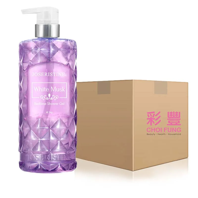 White Musk Bedtime Shower Gel 1000ml 1box(12pcs) A-03876-W0004-N - New and Improved, Colorless Formula
